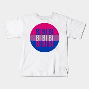 Bi Bi Bi - Bisexual Pride Flag Kids T-Shirt